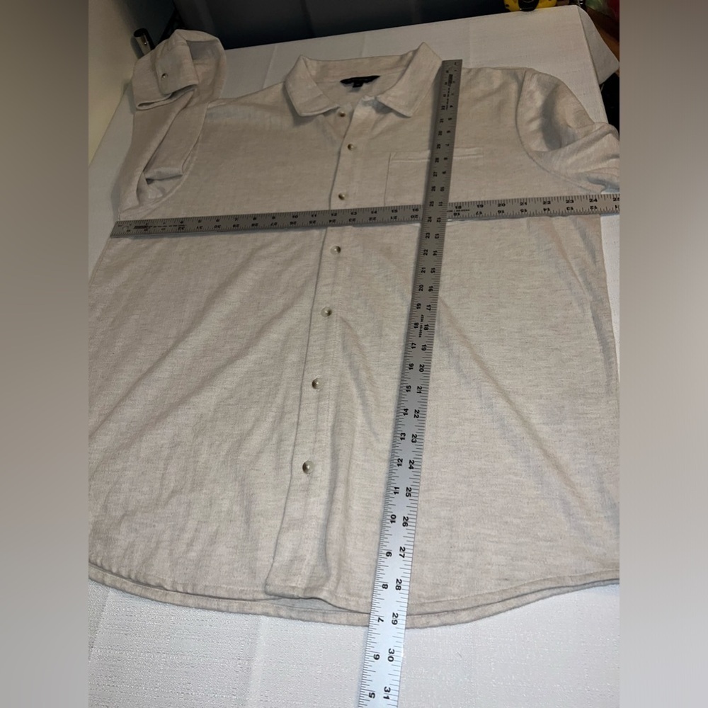 Banana republic, long sleeve button down, casual men’s shirt, large, oatmeal - Picture 4 of 9